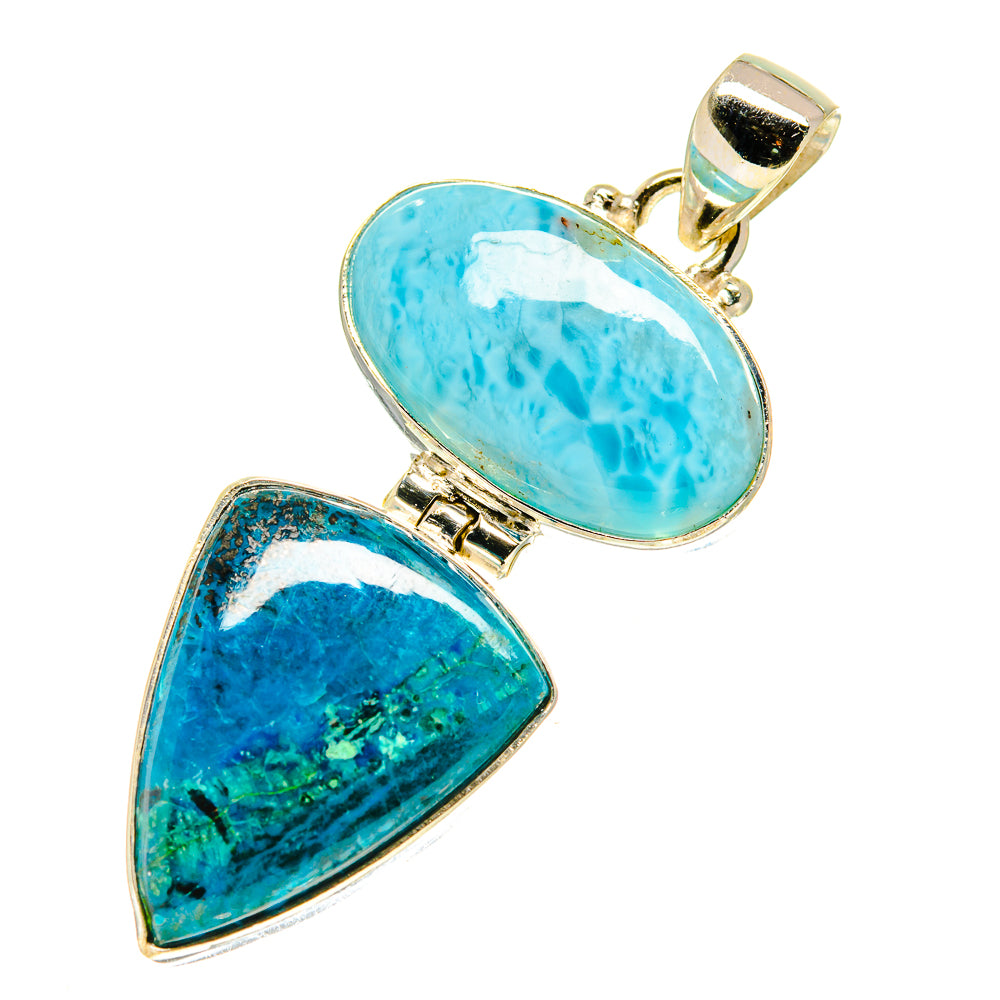 Chrysocolla Pendants handcrafted by Ana Silver Co - PD760641