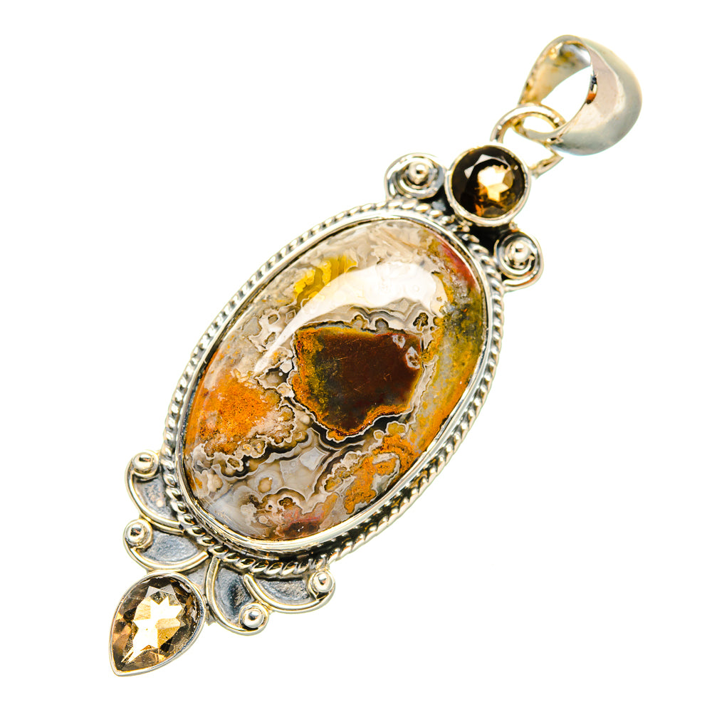 Laguna Lace Agate Pendants handcrafted by Ana Silver Co - PD7641