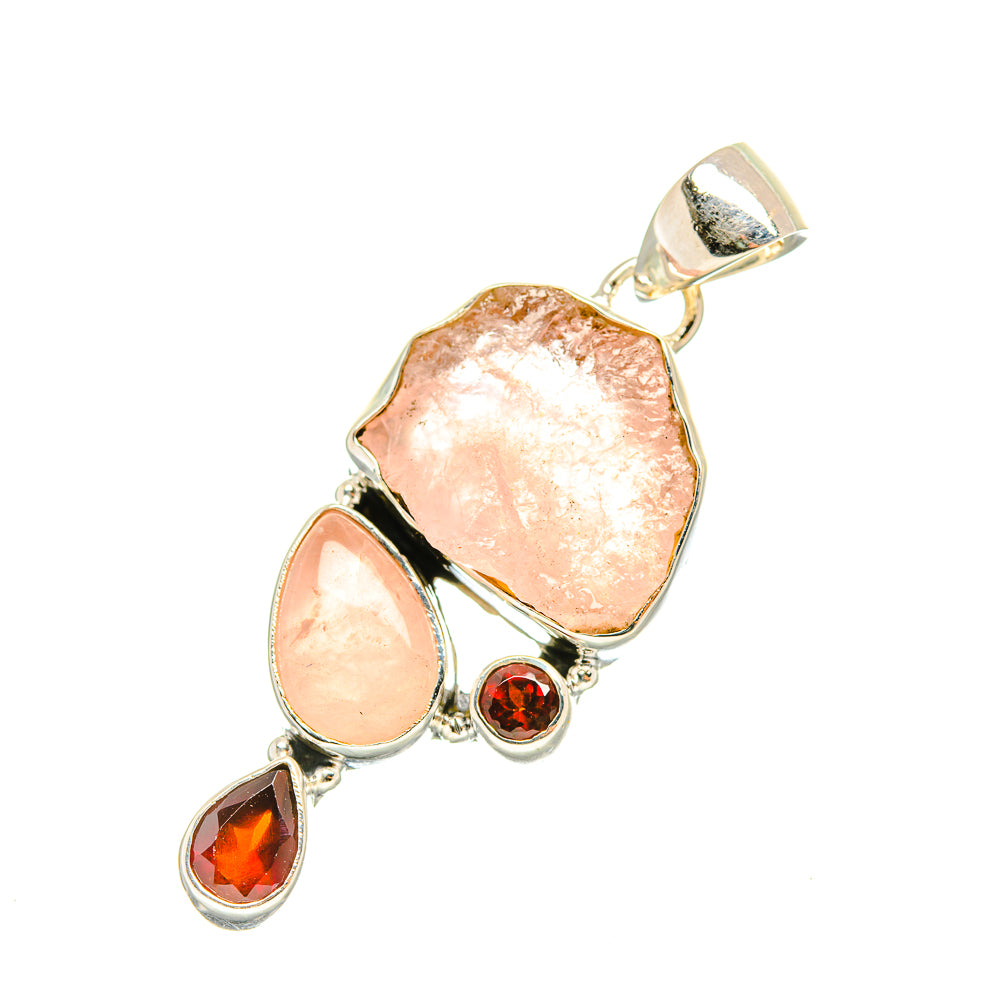 Rose Quartz Pendants handcrafted by Ana Silver Co - PD7685