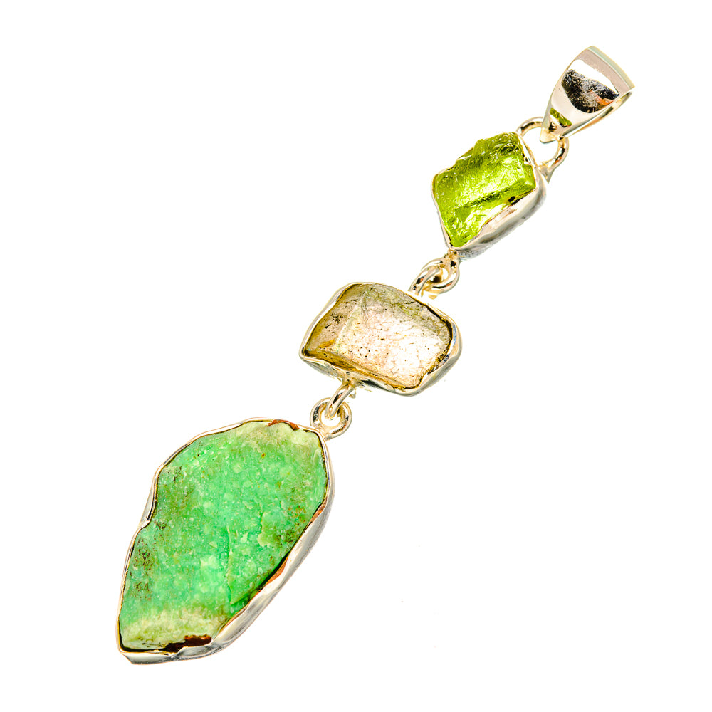 Chrysoprase Pendants handcrafted by Ana Silver Co - PD7740