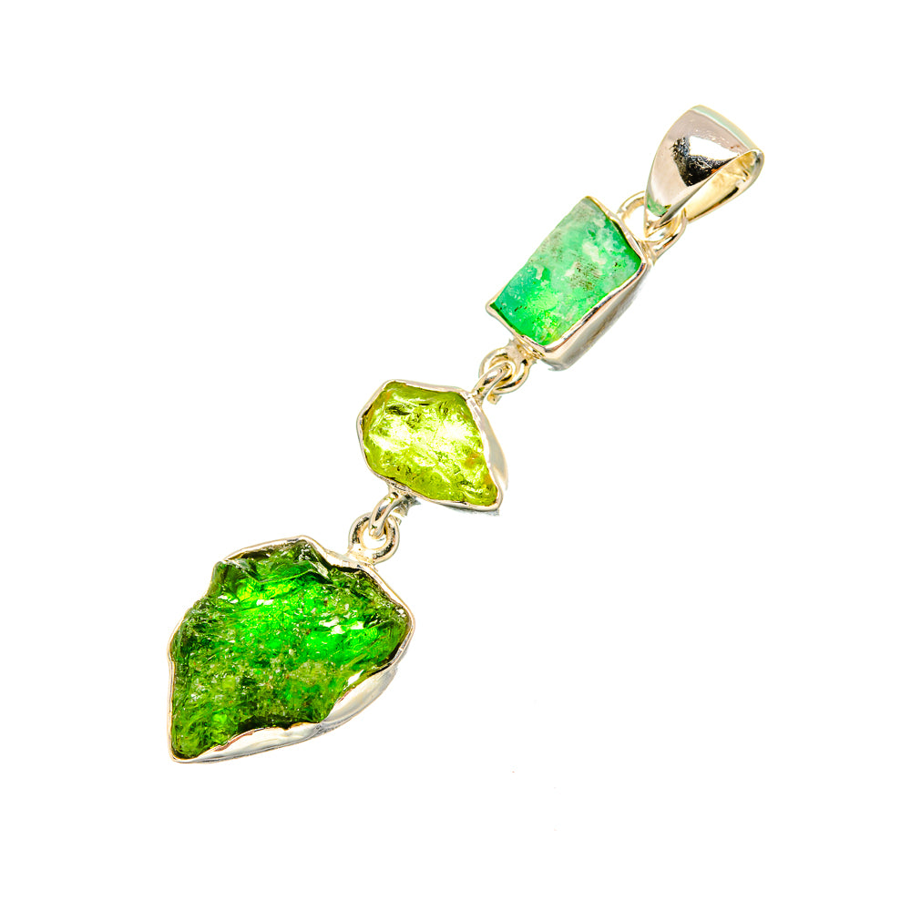 Chrome Diopside Pendants handcrafted by Ana Silver Co - PD7744