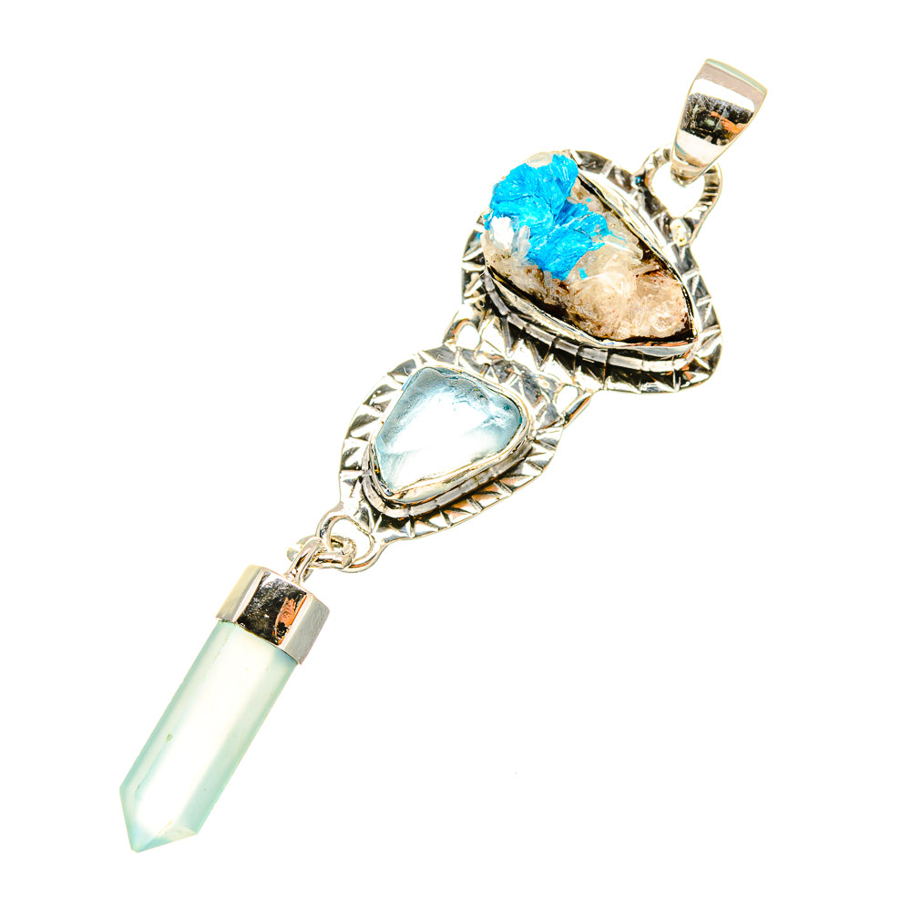 Cavansite Crystal Pendants handcrafted by Ana Silver Co - PD7745