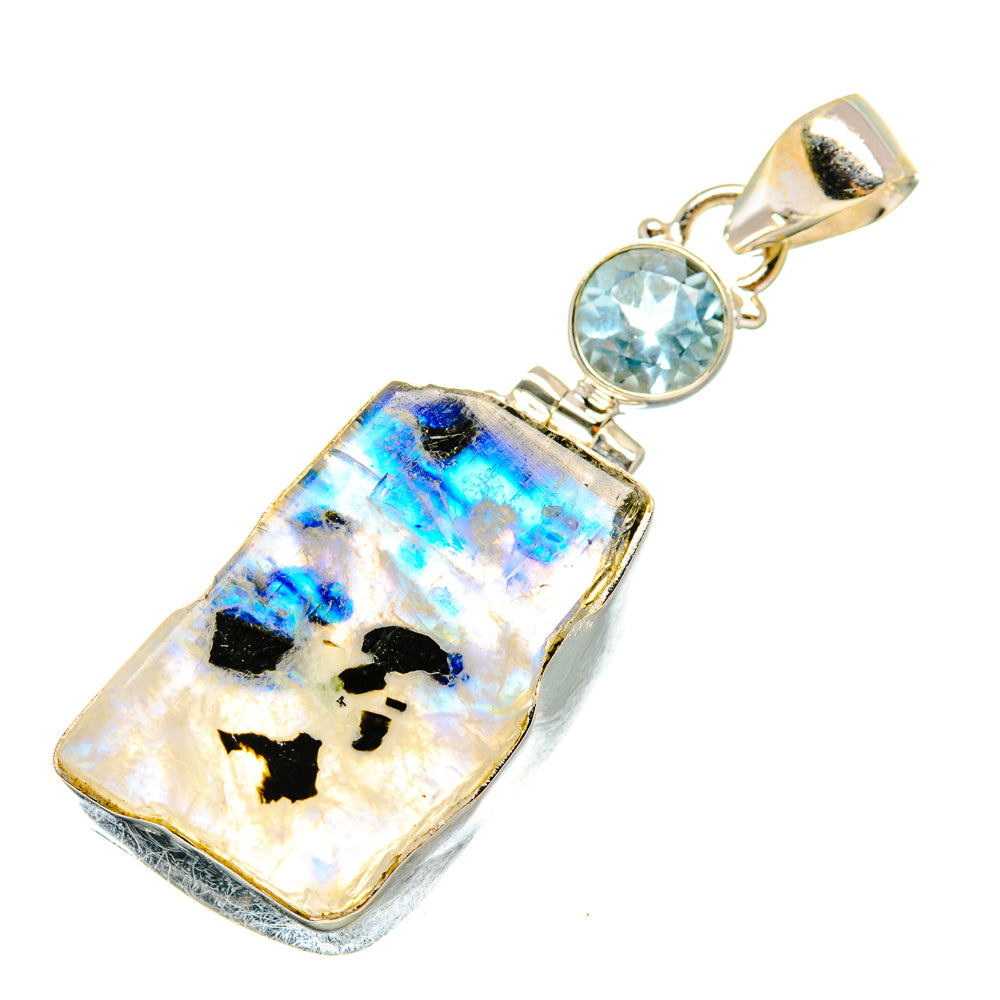 Rainbow Moonstone Pendants handcrafted by Ana Silver Co - PD7842