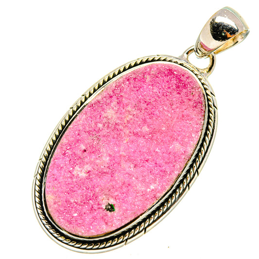 Cobalto Calcite Druzy Pendants handcrafted by Ana Silver Co - PD7874