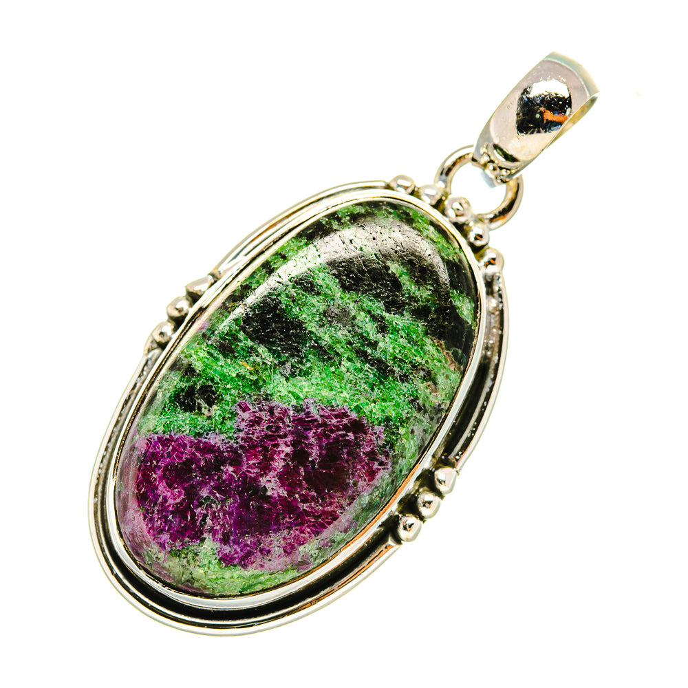 Ruby Zoisite Pendants handcrafted by Ana Silver Co - PD7948