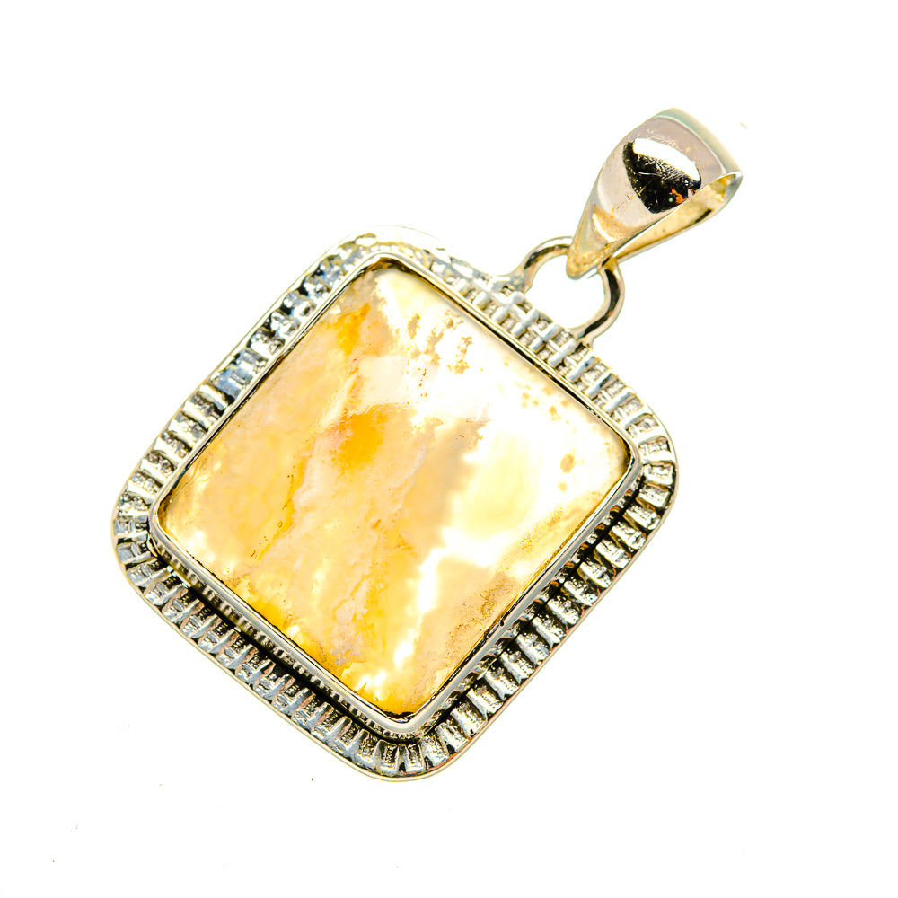 Plume Agate Pendants handcrafted by Ana Silver Co - PD7963