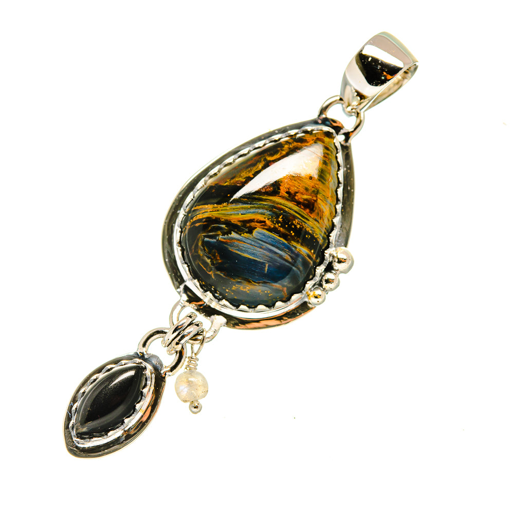 Pietersite, Black Onyx Pendants handcrafted by Ana Silver Co - PD7998