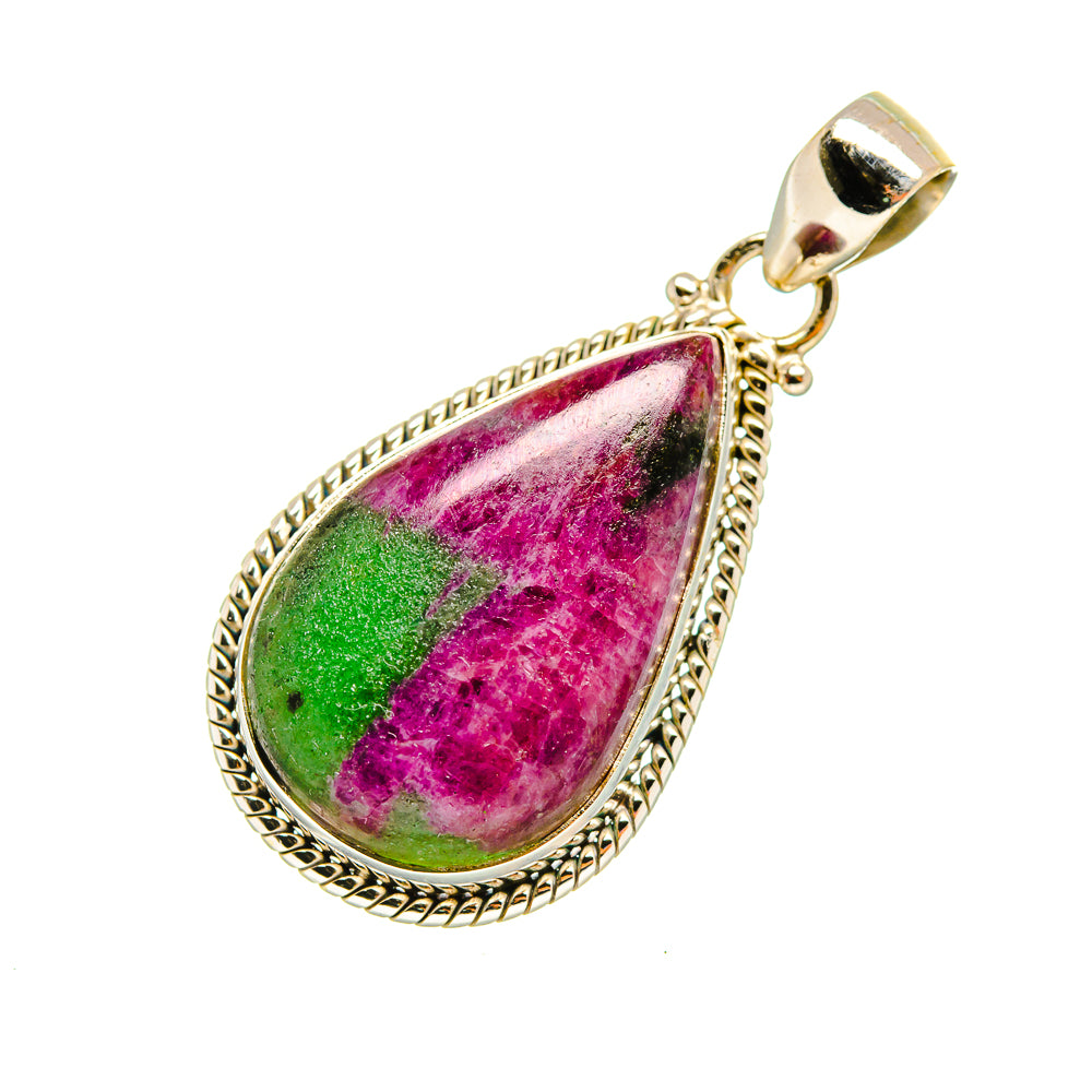 Ruby Zoisite Pendants handcrafted by Ana Silver Co - PD8077
