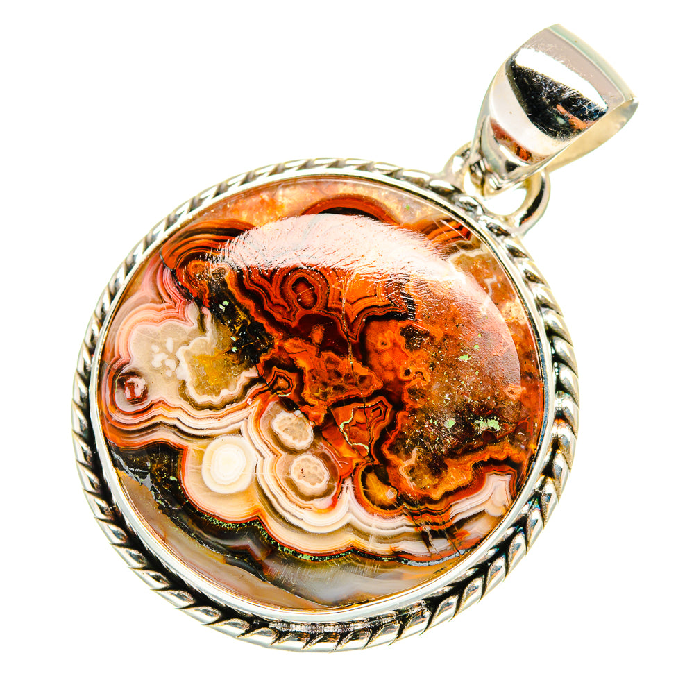 Crazy Lace Agate Pendants handcrafted by Ana Silver Co - PD8340