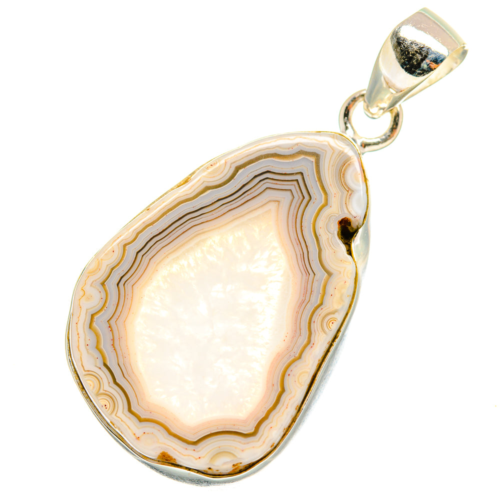 Laguna Lace Agate Pendants handcrafted by Ana Silver Co - PD8361