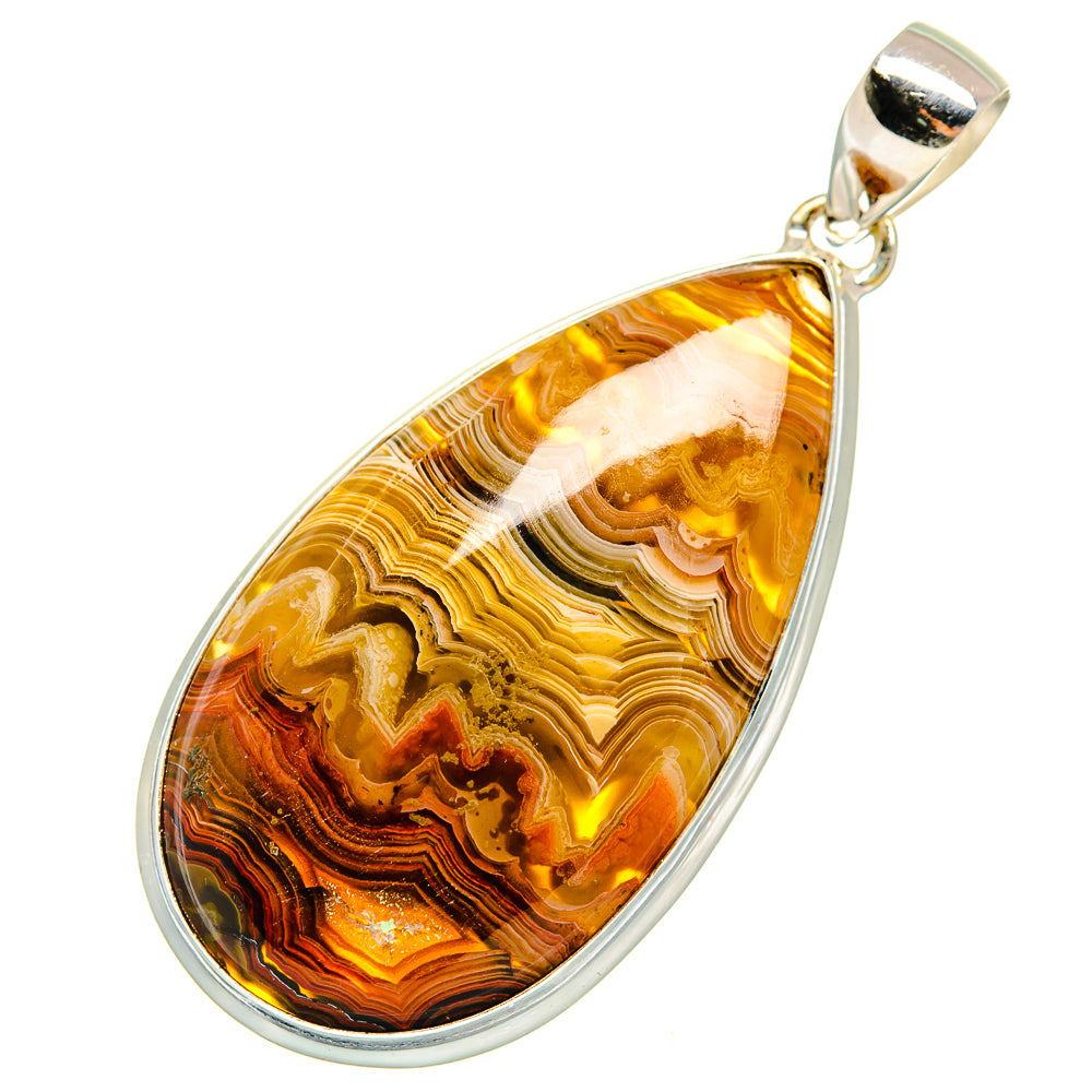 Crazy Lace Agate Pendants handcrafted by Ana Silver Co - PD8518