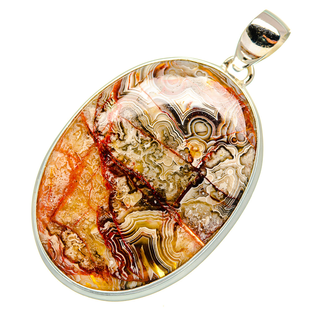 Crazy Lace Agate Pendants handcrafted by Ana Silver Co - PD8520
