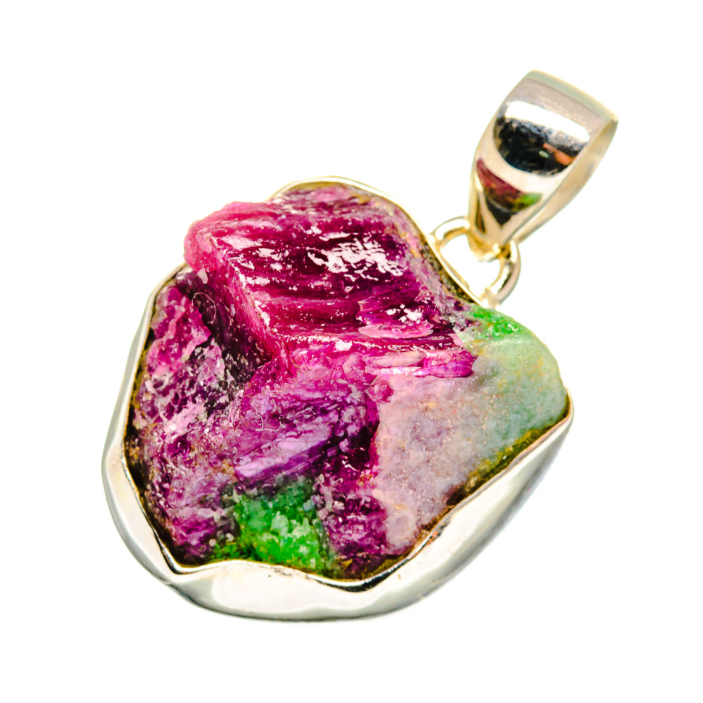 Ruby Zoisite Pendants handcrafted by Ana Silver Co - PD8549