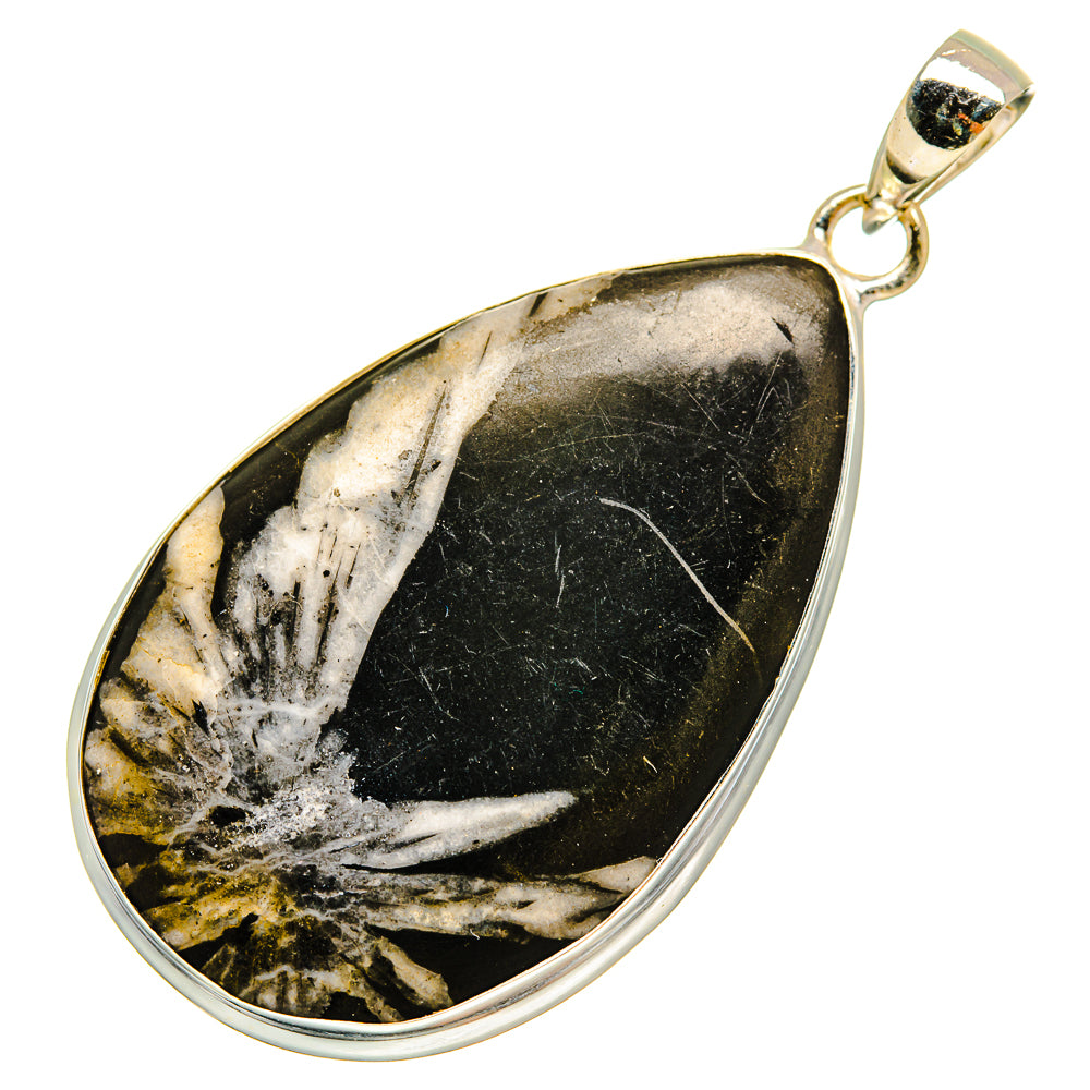 Chrysanthemum Stone Pendants handcrafted by Ana Silver Co - PD8764