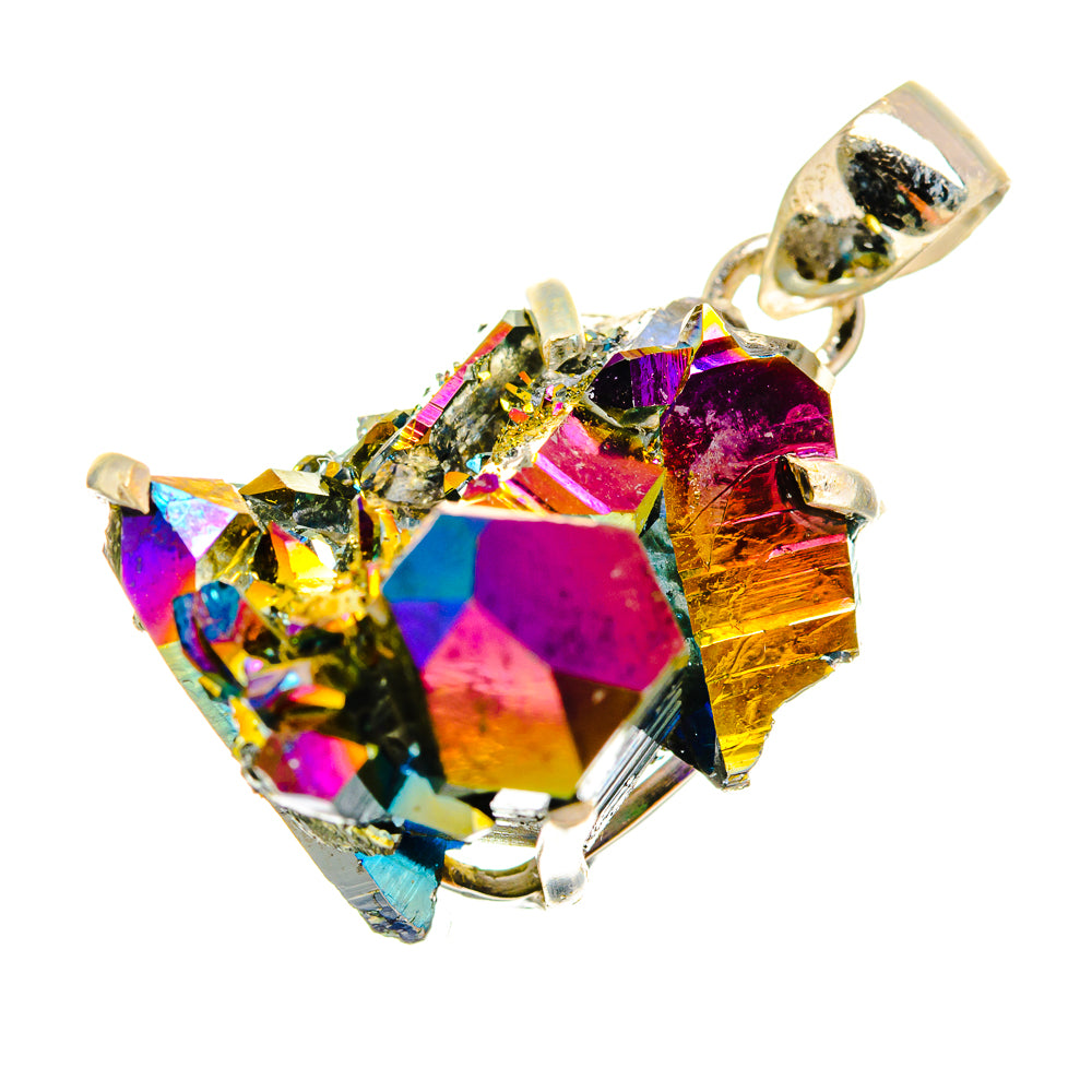 Titanium Sunshine Druzy Pendants handcrafted by Ana Silver Co - PD8792