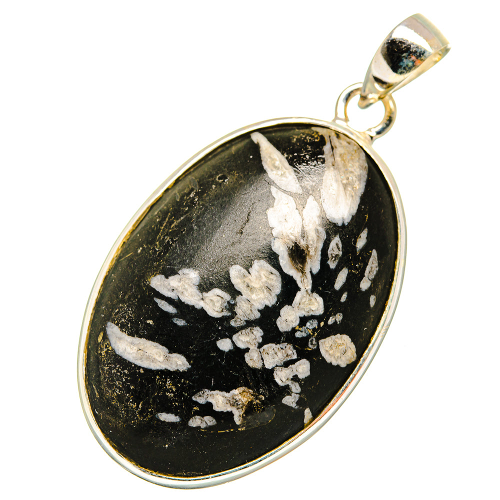 Chrysanthemum Stone Pendants handcrafted by Ana Silver Co - PD8802