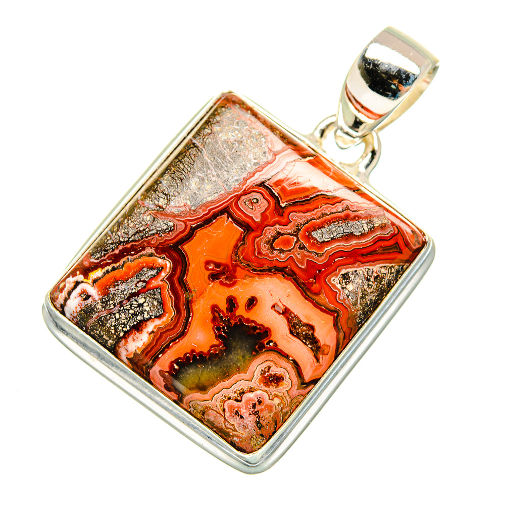 Crazy Lace Agate Pendants handcrafted by Ana Silver Co - PD8993