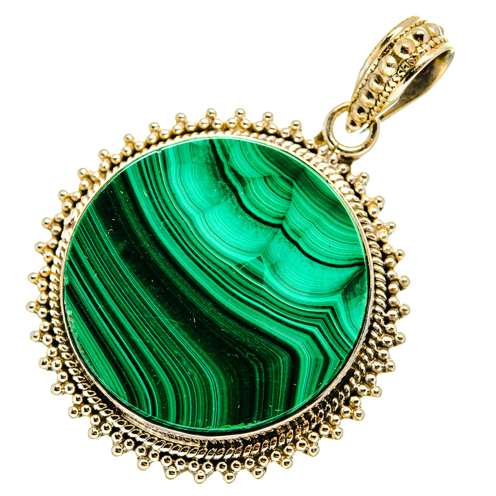 Malachite Pendants handcrafted by Ana Silver Co - PD9093