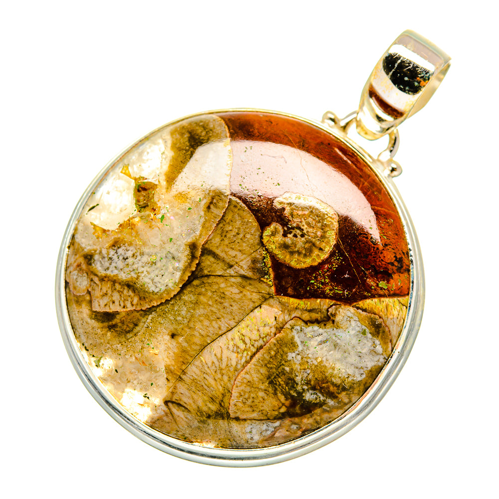 Mushroom Rhyolite Pendants handcrafted by Ana Silver Co - PD9211