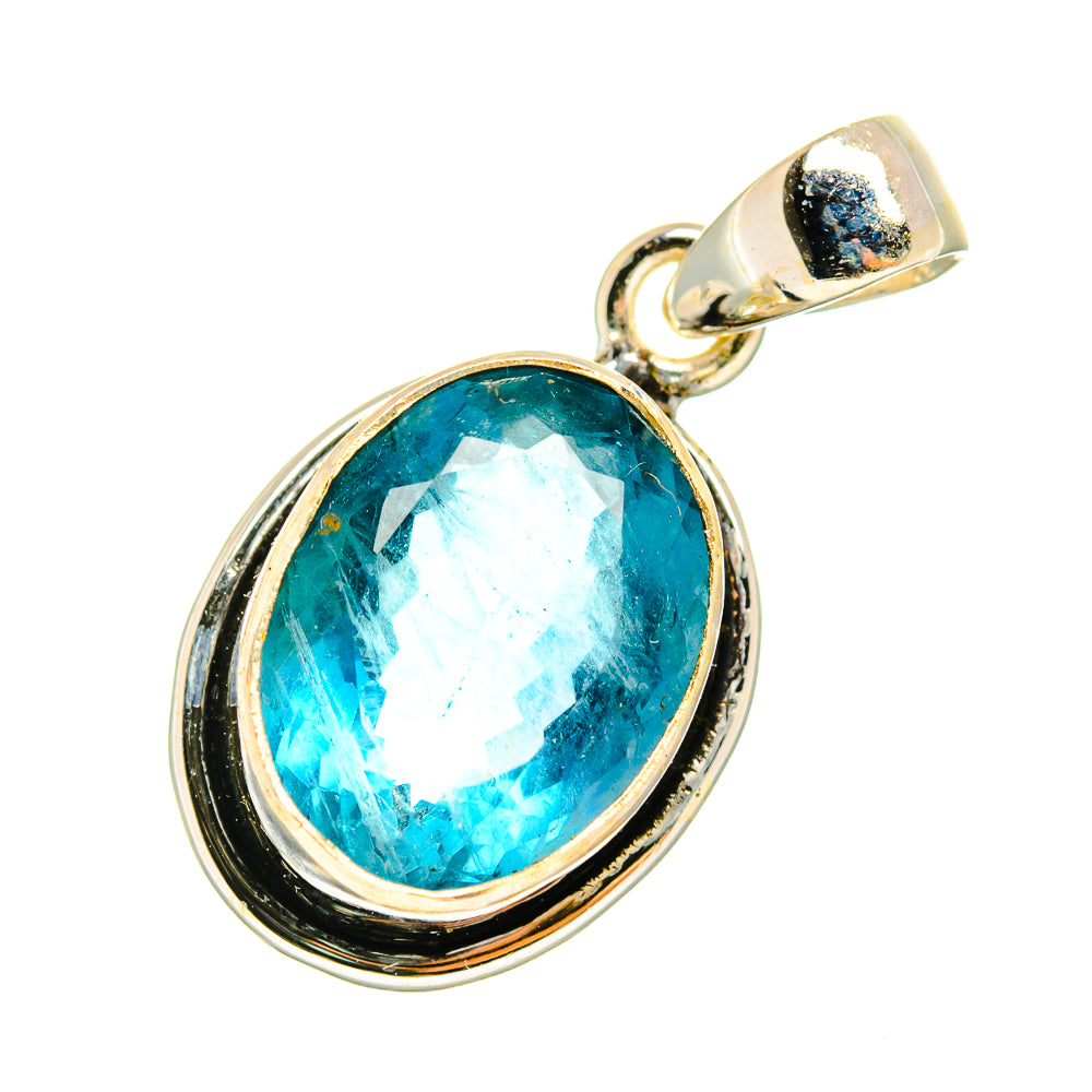 Blue Fluorite Pendants handcrafted by Ana Silver Co - PD9228