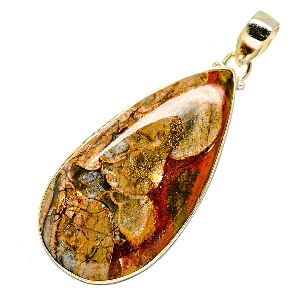 Mushroom Rhyolite Pendants handcrafted by Ana Silver Co - PD9275