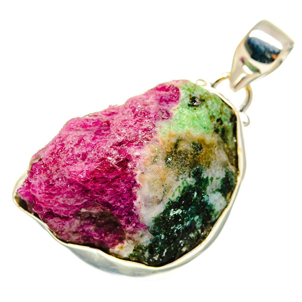 Ruby Zoisite Pendants handcrafted by Ana Silver Co - PD9504