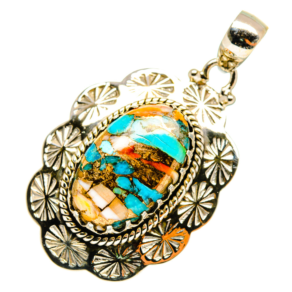 Blue Copper Composite Turquoise Pendants handcrafted by Ana Silver Co - PD9516