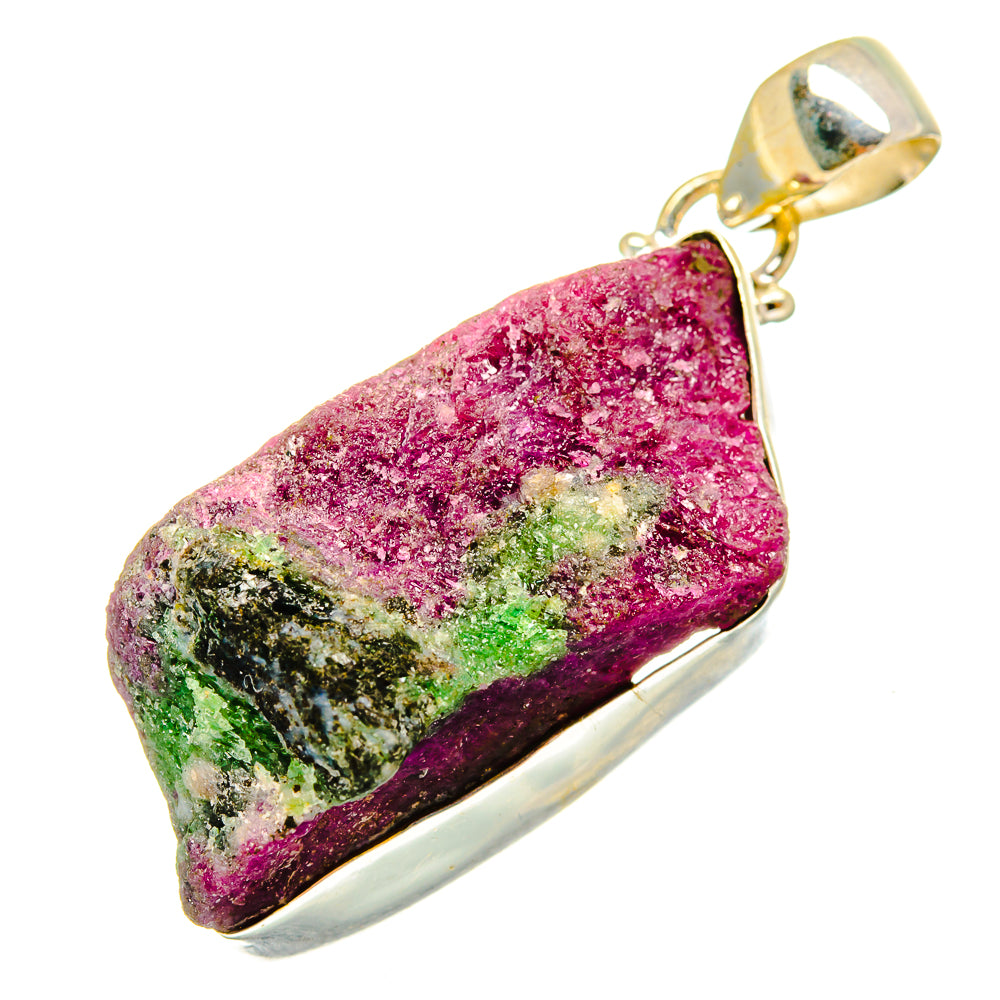 Ruby Zoisite Pendants handcrafted by Ana Silver Co - PD9594