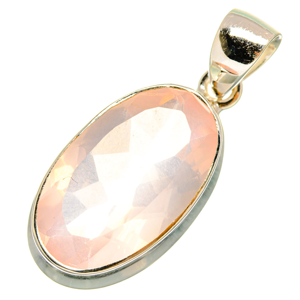 Rose Quartz Pendants handcrafted by Ana Silver Co - PD9622