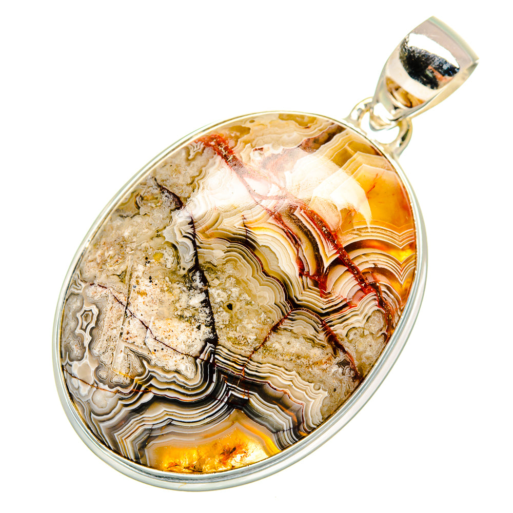Laguna Lace Agate Pendants handcrafted by Ana Silver Co - PD9629
