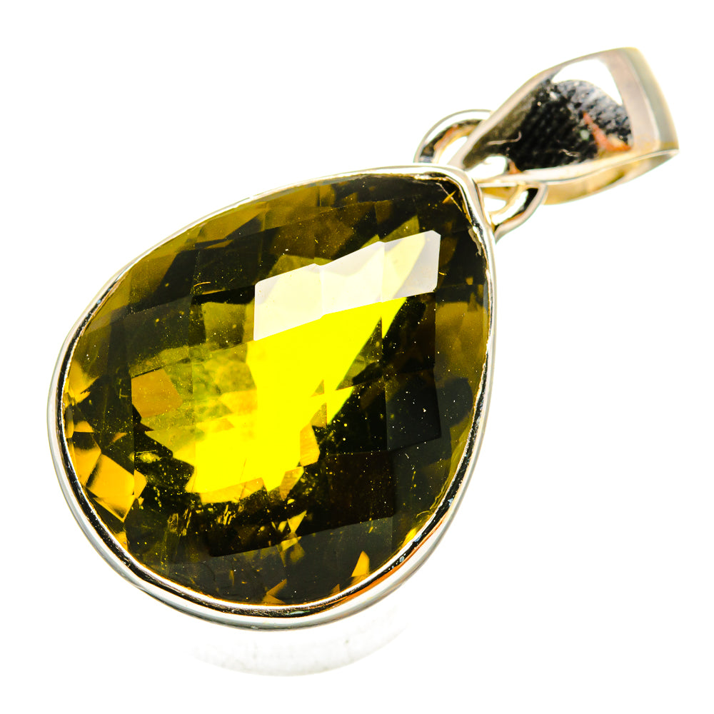 Olive Quartz Pendants handcrafted by Ana Silver Co - PD9748
