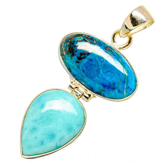 Chrysocolla Pendants handcrafted by Ana Silver Co - PD9787