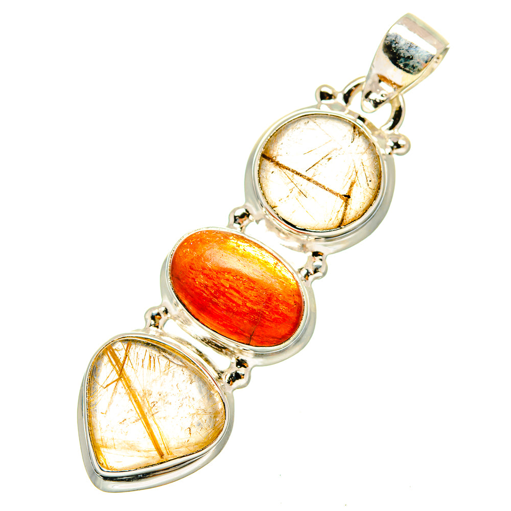 Rutilated Quartz Pendants handcrafted by Ana Silver Co - PD9789