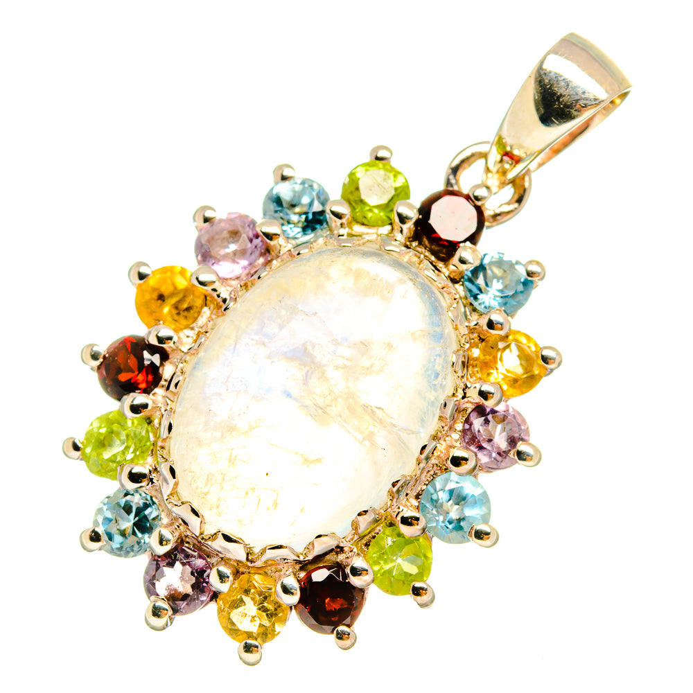 Rainbow Moonstone Pendants handcrafted by Ana Silver Co - PD9814