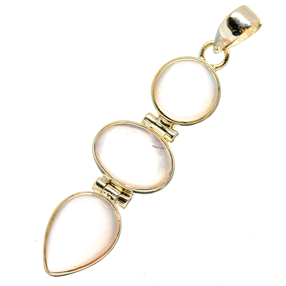 Rose Quartz Pendants handcrafted by Ana Silver Co - PD9824