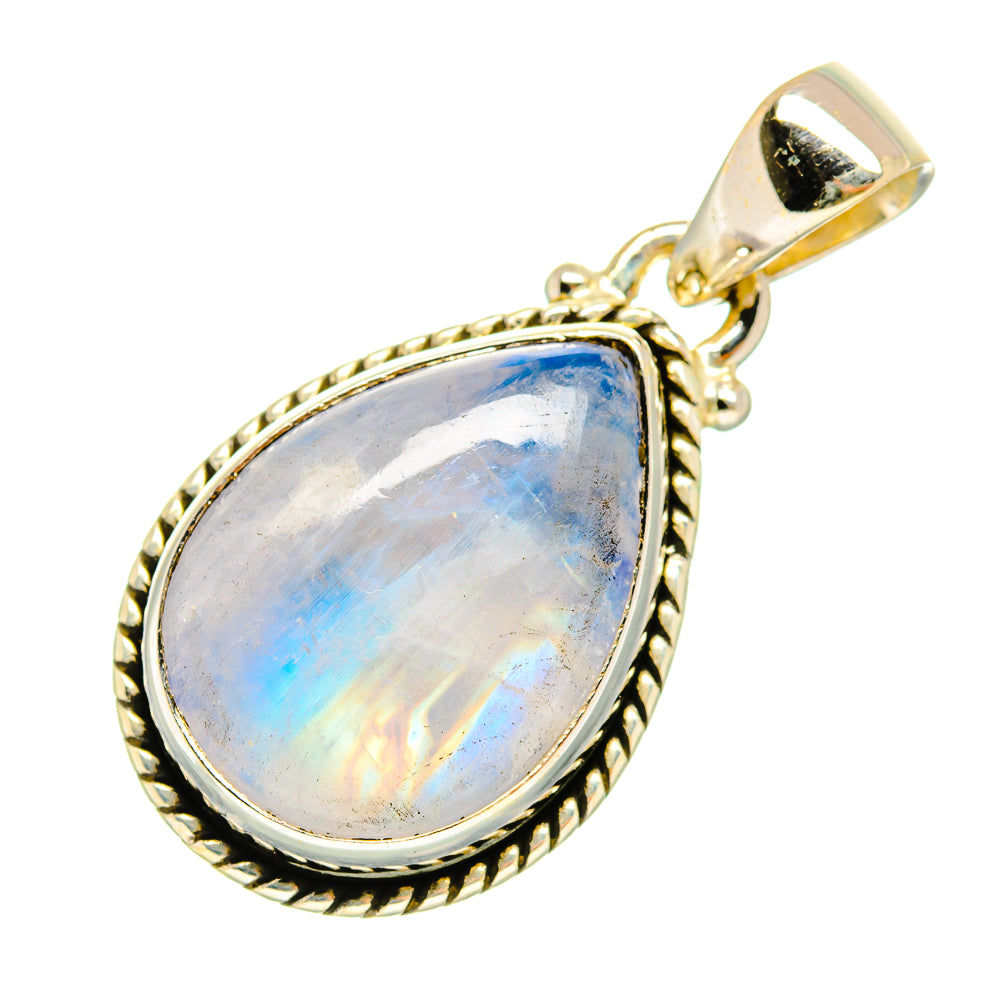Rainbow Moonstone Pendants handcrafted by Ana Silver Co - PD9877