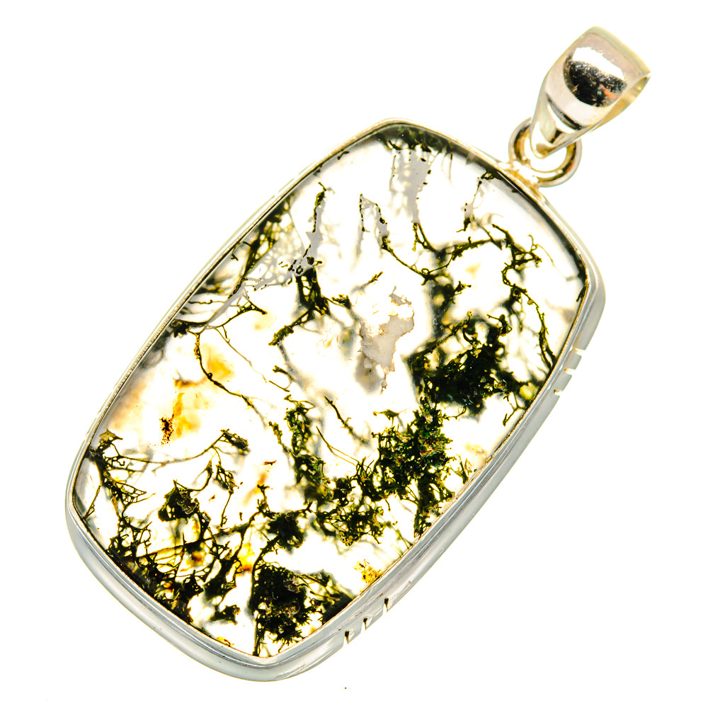 Green Moss Agate Pendants handcrafted by Ana Silver Co - PD9921