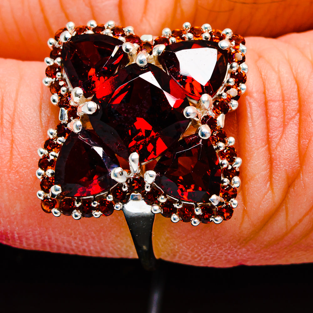 Garnet Rings handcrafted by Ana Silver Co - R2974-GAR-SIZE-8 - Photo 3