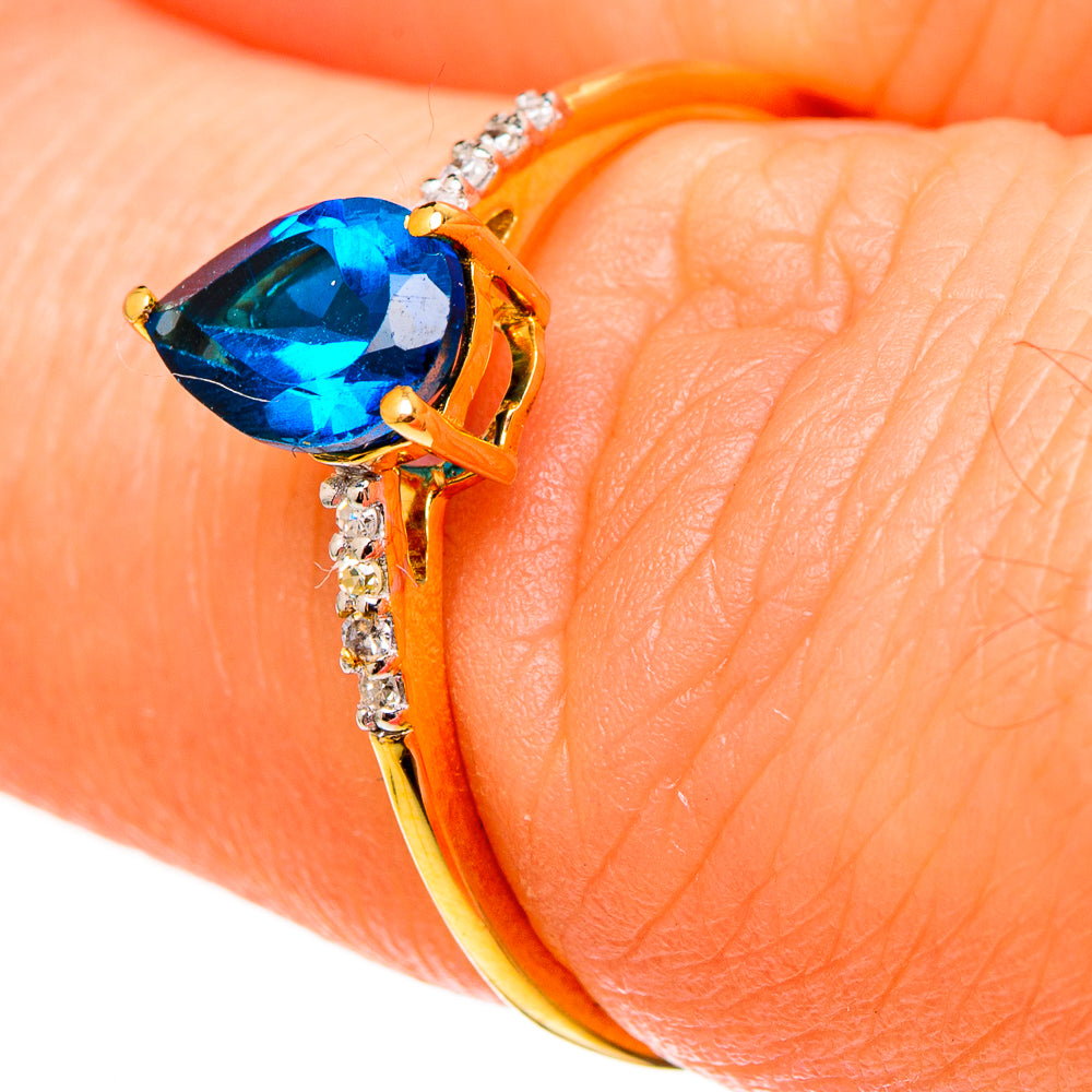 London Blue Topaz Rings handcrafted by Ana Silver Co - RING100509