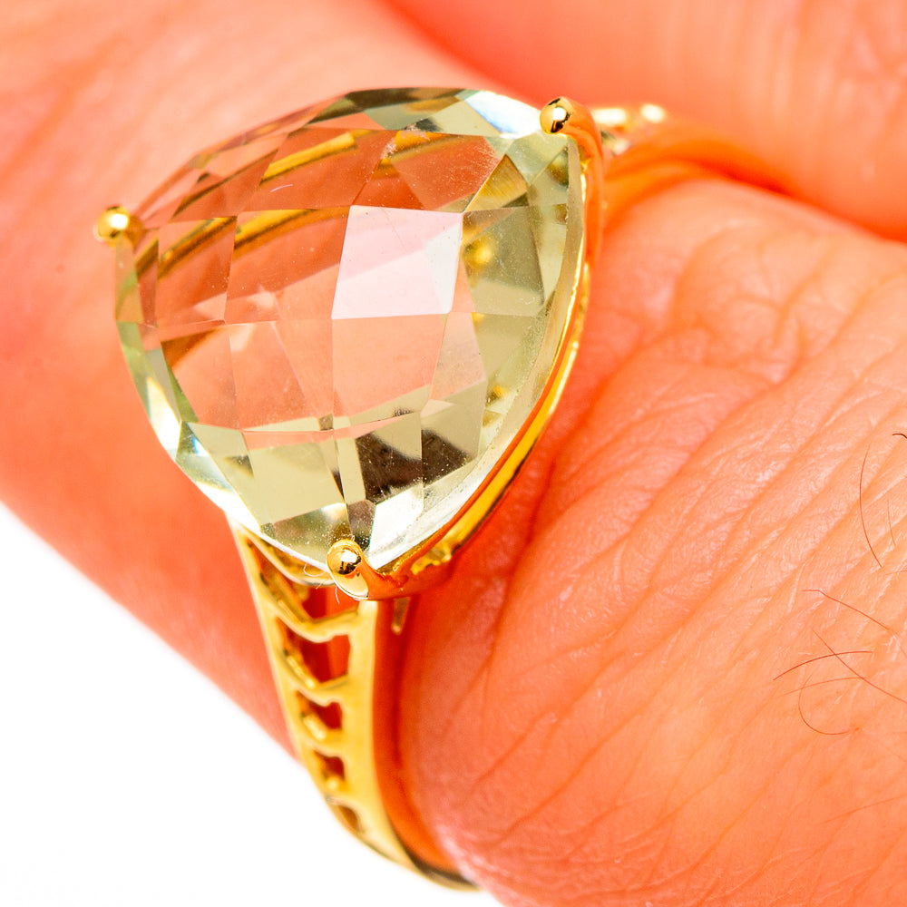 Green Amethyst Rings handcrafted by Ana Silver Co - RING100523