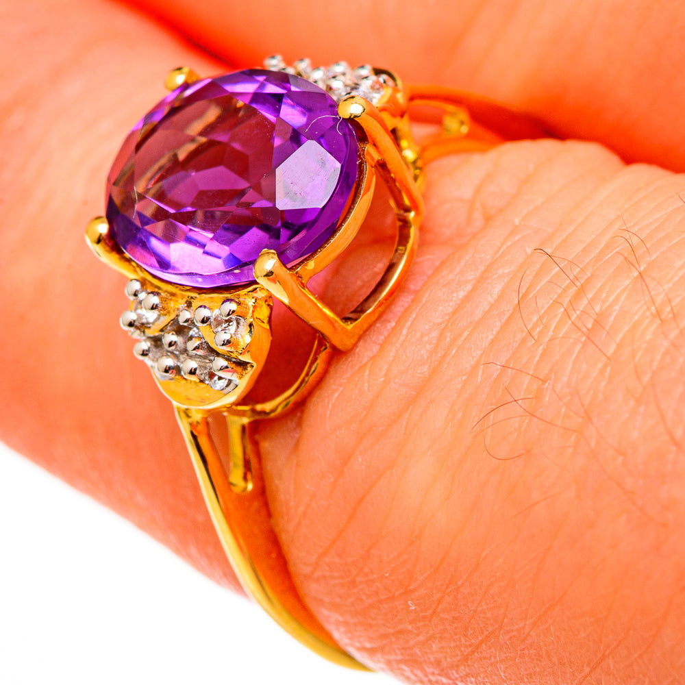 Amethyst Rings handcrafted by Ana Silver Co - RING100532