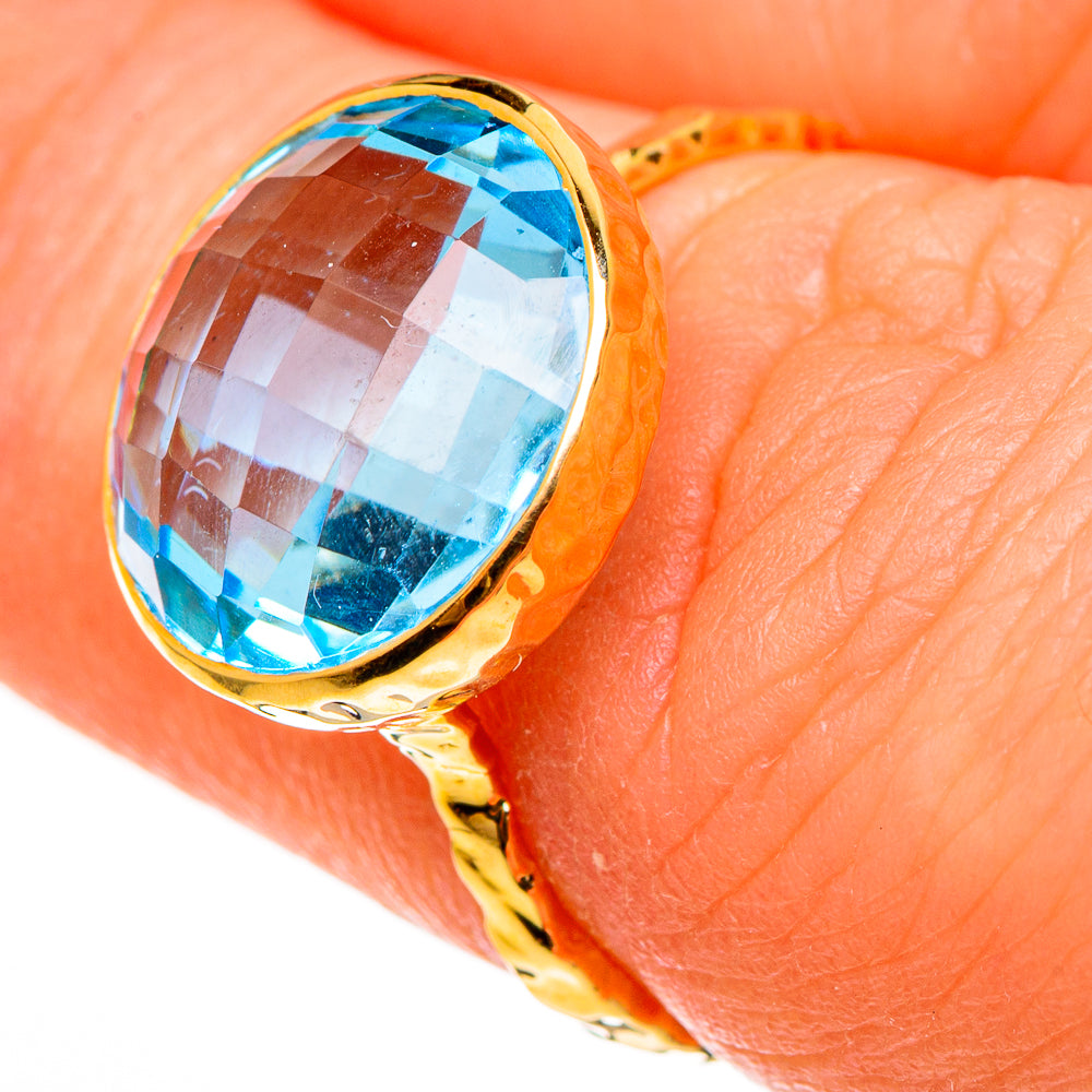 Blue Topaz Rings handcrafted by Ana Silver Co - RING100547