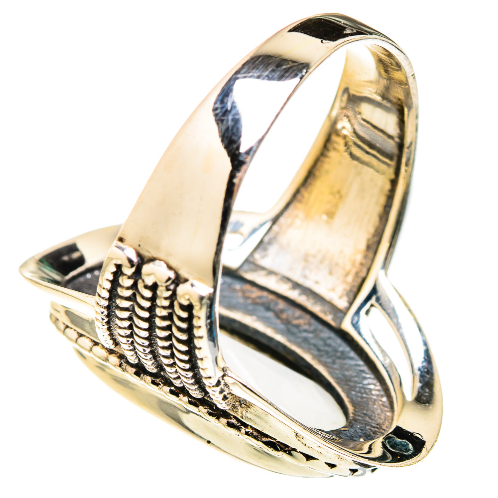 Rainbow Moonstone Rings handcrafted by Ana Silver Co - RING127221 - Photo 3