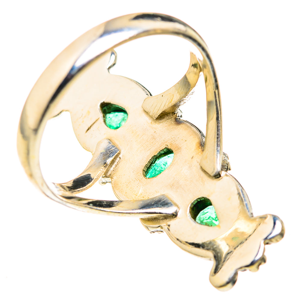 Zambian Emerald Rings handcrafted by Ana Silver Co - RING127405 - Photo 3