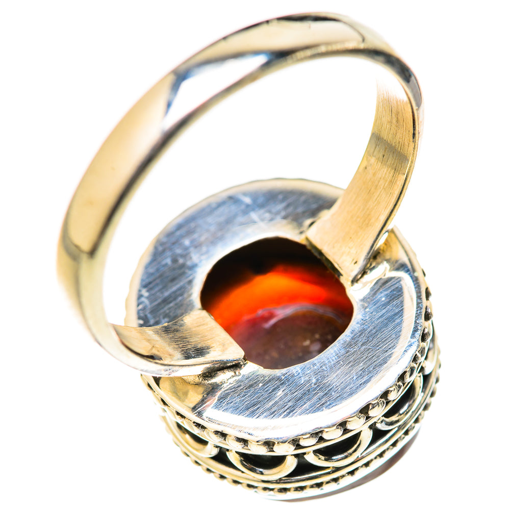 Mexican Fire Agate Rings handcrafted by Ana Silver Co - RING127614 - Photo 3