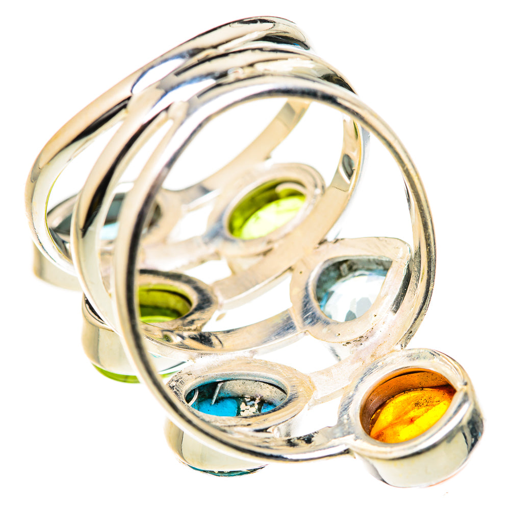 Blue Copper Composite Turquoise Rings handcrafted by Ana Silver Co - RING127769 - Photo 3