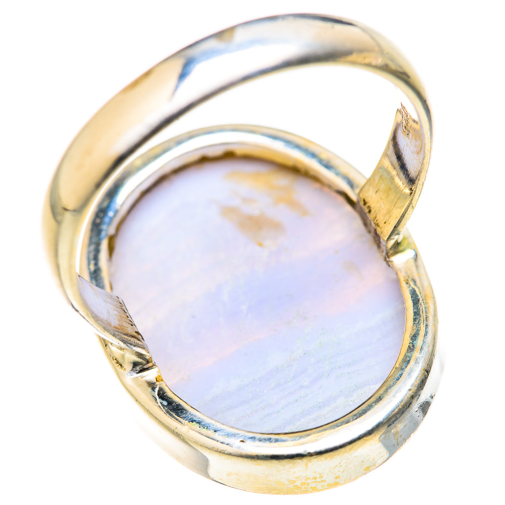 Blue Lace Agate Rings handcrafted by Ana Silver Co - RING127904 - Photo 3