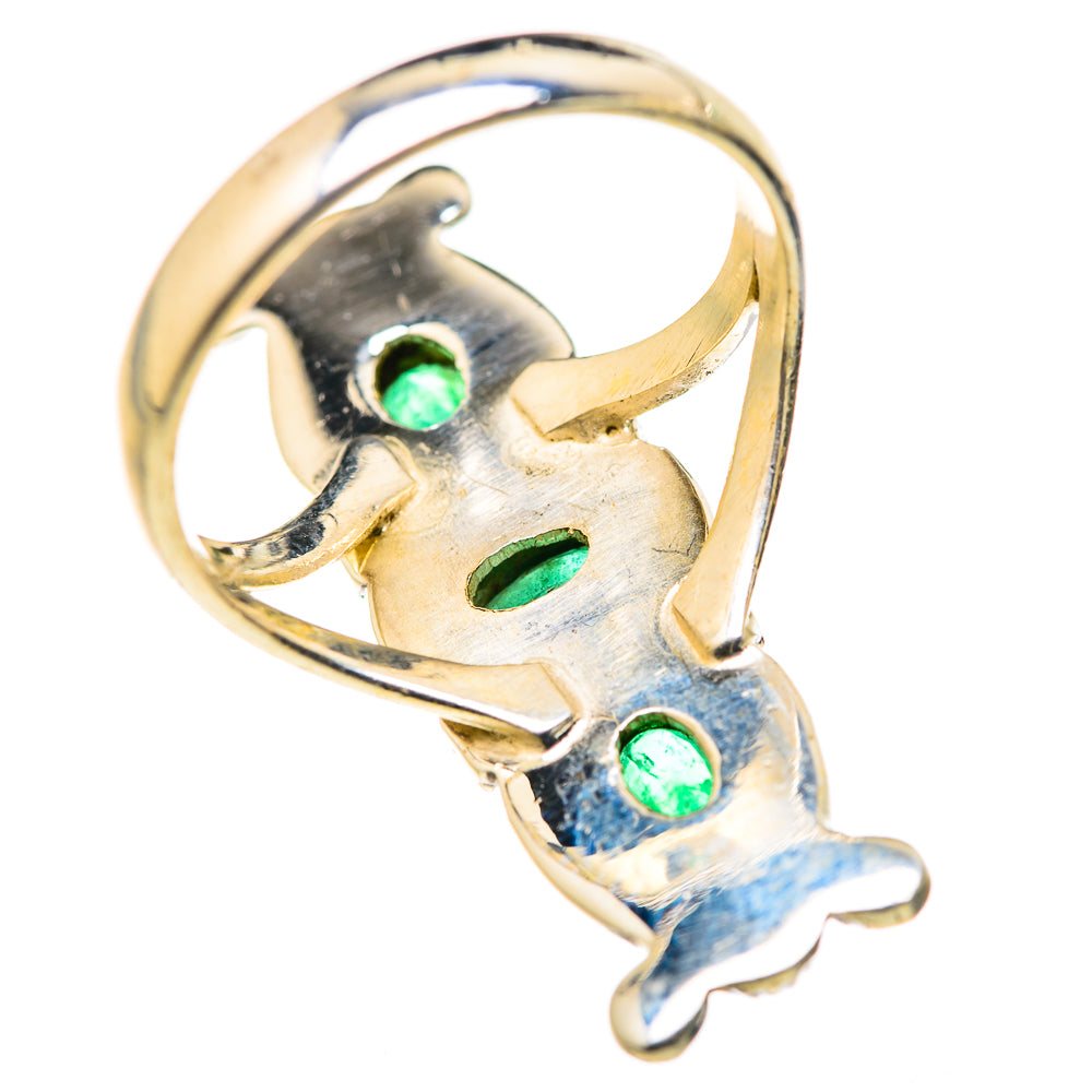 Zambian Emerald Rings handcrafted by Ana Silver Co - RING127926 - Photo 3