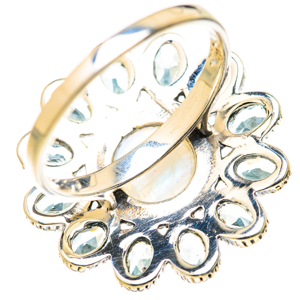 Rainbow Moonstone Rings handcrafted by Ana Silver Co - RING127985 - Photo 3
