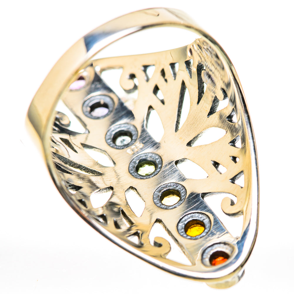Multi-Stone Rainbow Chakra Rings handcrafted by Ana Silver Co - RING128061 - Photo 3